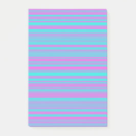 Bloco De Notas Listras de Azul Roxo Rosa Padrão