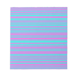 Bloco De Notas Listras de Rosa Roxo Azul Padrão