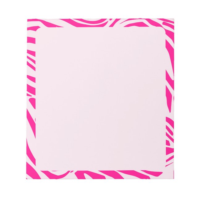Bloco De Notas Listras de zebra rosa (Frente)
