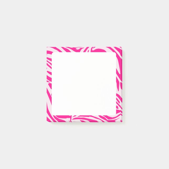 Bloco De Notas Listras de zebra rosa (Frente)