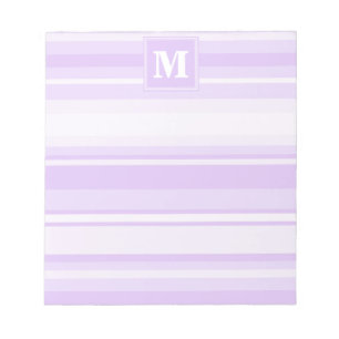 Bloco De Notas Listras do lilac do monograma
