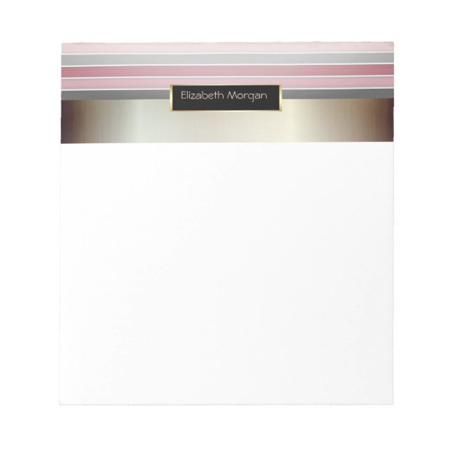 Bloco De Notas Listras Fofo, Quadro - Personalizado (Frente)