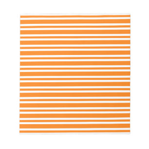 Bloco De Notas Listras Laranja e Branco Padrão