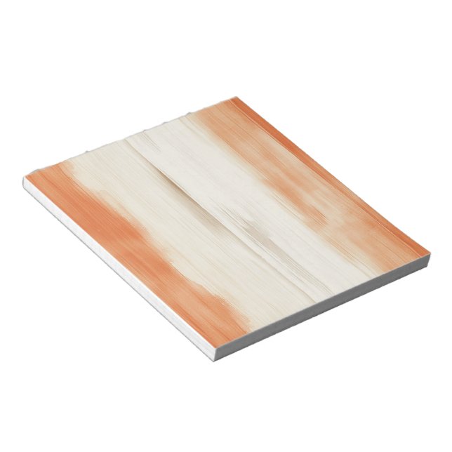 Bloco De Notas Listras Laranja Pêssego Creme   (Inclinado)