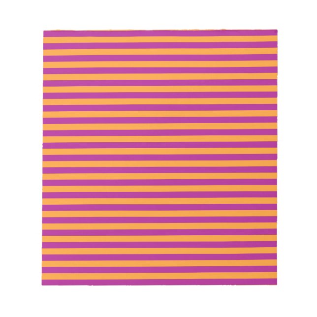 Bloco De Notas Listras Laranja Roxo Padrão (Frente)