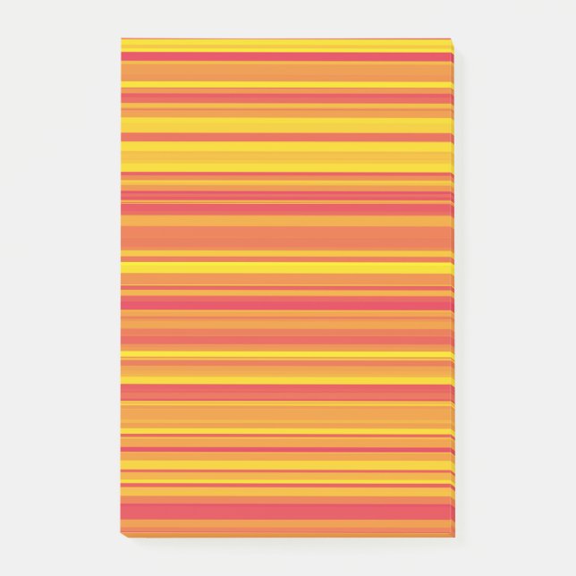 Bloco De Notas Listras Laranja Vermelho Amarelo (Frente)