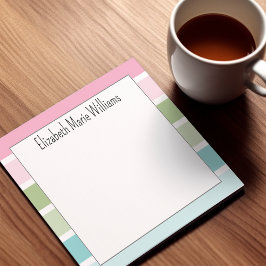 Bloco De Notas Listras Pastéis Modernas