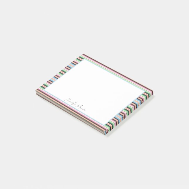 Bloco De Notas listras pastel de serape (Inclinado)