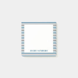 Bloco De Notas Listras Simples Azul e Cinza