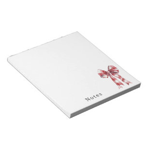 Bloco De Notas Listras Xadrez Vermelho Branco