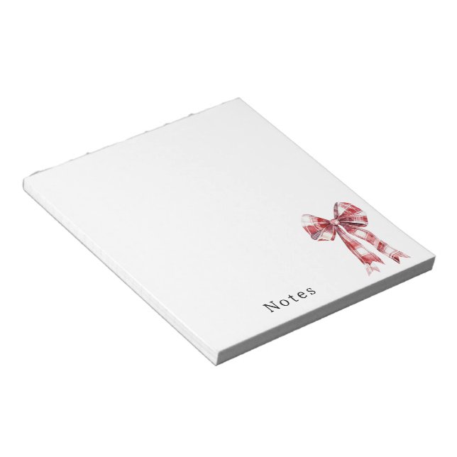 Bloco De Notas Listras Xadrez Vermelho Branco (Inclinado)
