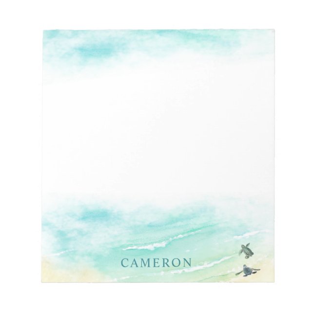 Bloco De Notas Litoral Praia Tartarugas do Mar do Bebê (Frente)