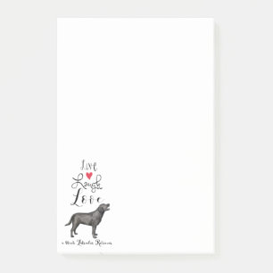 Bloco De Notas Live Laugh Love a Black Lab