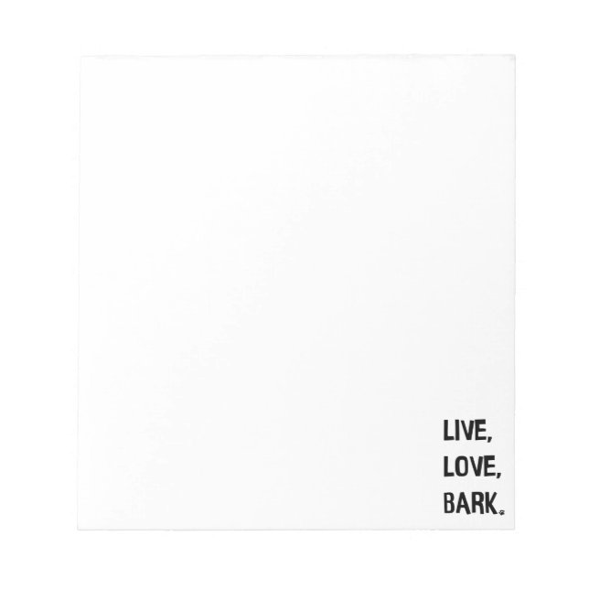 Bloco De Notas Live, Love, Notepad Latido (Frente)