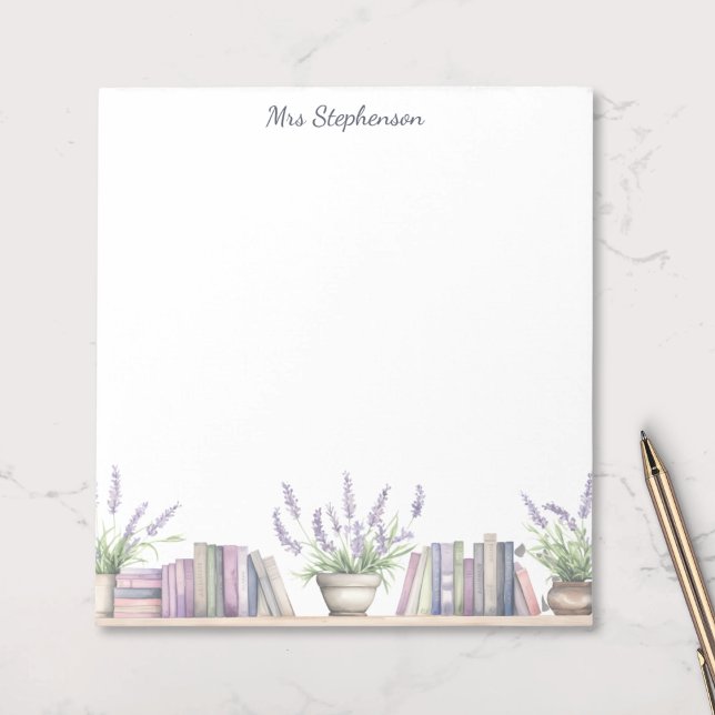 Bloco De Notas Livro de Aquarela Amante Flores de Lavanda (Criador carregado)