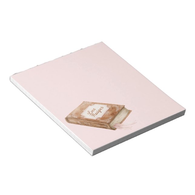 Bloco De Notas Livro de Receitas de Amor (Inclinado)