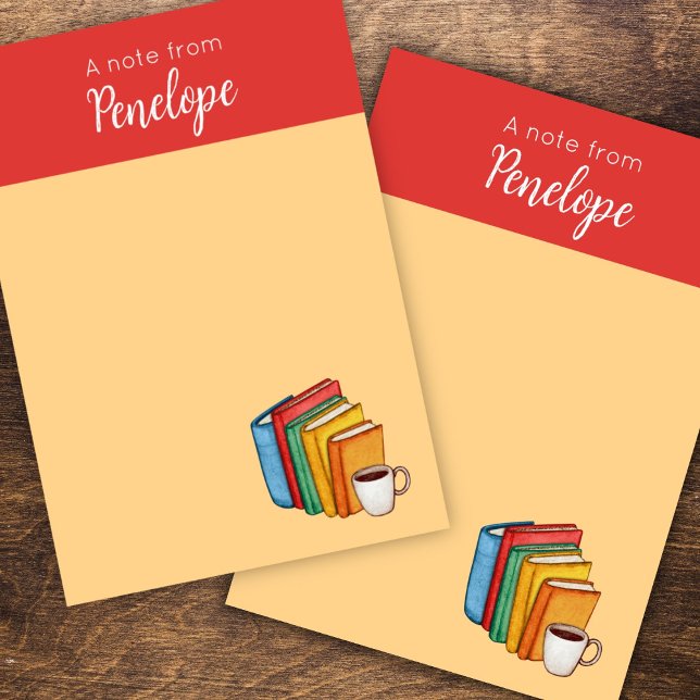 Bloco De Notas Livros & Café (Criador carregado)