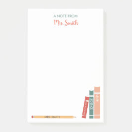 Bloco De Notas Livros personalizados de Posto de professores - No