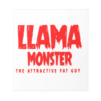 Bloco De Notas Llama Monster Red Logo