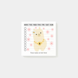 Bloco De Notas Llama Para fazer a lista de Notas de Posto