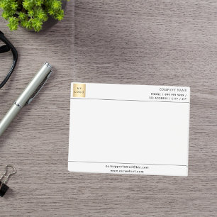 Bloco De Notas Logotipo branco preto para empresas