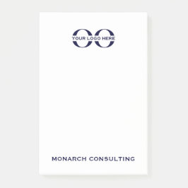 Bloco De Notas Logotipo com marca Nome da empresa Notas de Posto