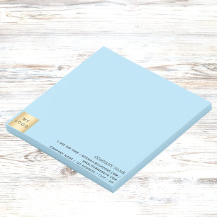 Bloco De Notas Logótipo comercial azul