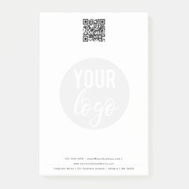 Bloco De Notas Logotipo comercial do código QR mínimo