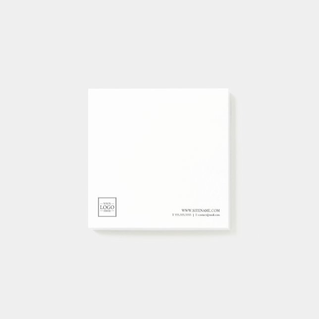 Bloco De Notas Logotipo comercial personalizado com texto persona (Frente)