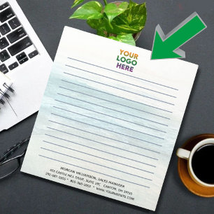 Bloco De Notas Logotipo corporativo em plano de fundo único do oc