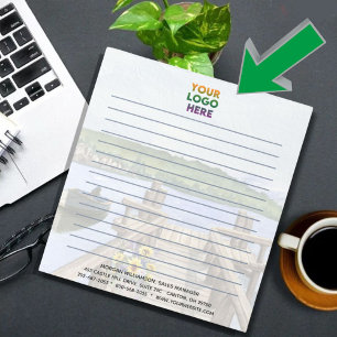 Bloco De Notas Logotipo Corporativo Rustic Lake Único Vinculado