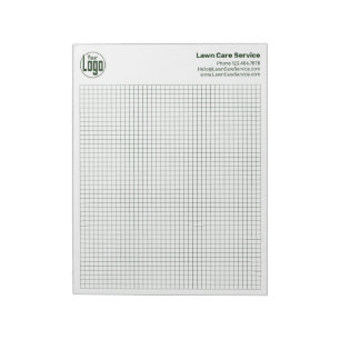 Bloco De Notas Logotipo da Empresa Calcpad Gráfico de Grade Verde