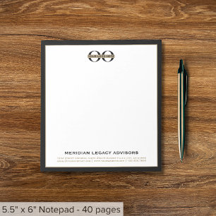 Bloco De Notas Logotipo da Empresa Empresarial