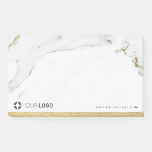 Bloco De Notas Logotipo da empresa luxe moderna de mármore em ou