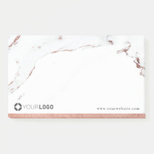 Bloco De Notas Logotipo da empresa luxe moderna faux rosa gold ma