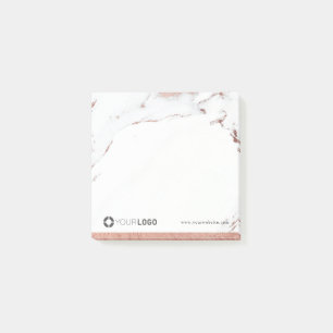 Bloco De Notas Logotipo da empresa luxe moderna faux rosa gold ma