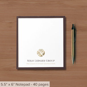 Bloco De Notas Logotipo de luxo moderno