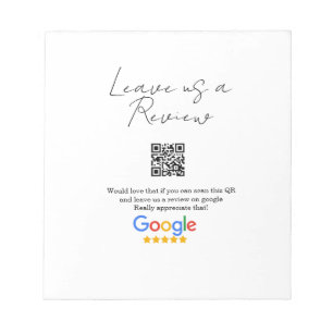 Bloco De Notas logotipo de revisão de negócios do Google Scan QR