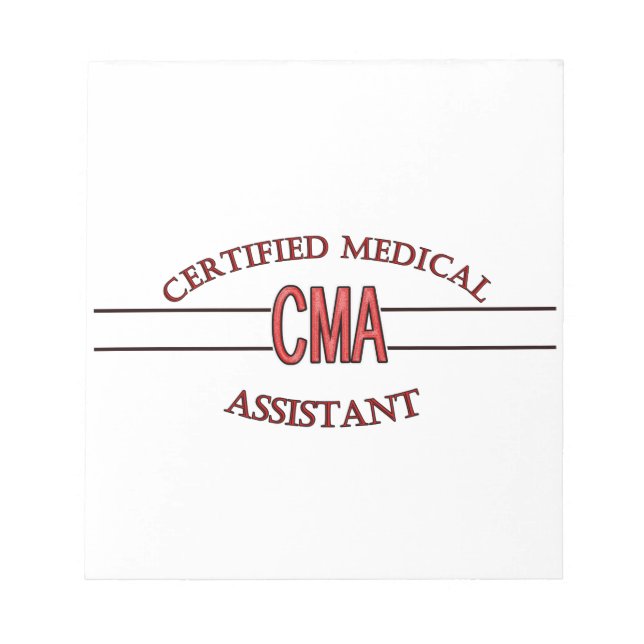 Bloco De Notas LOGOTIPO DO Assistente Médico Certificado CMA (Frente)