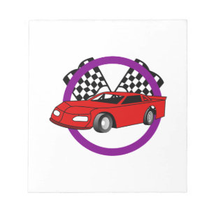 Bloco De Notas Logotipo do carro de corridas
