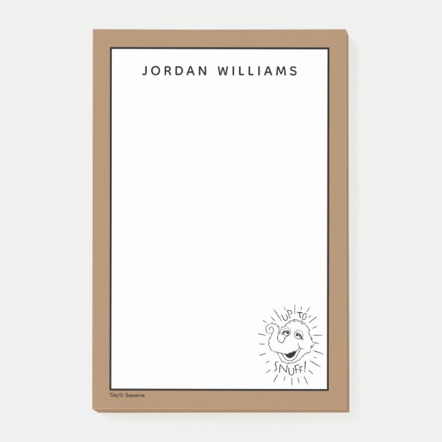 Bloco De Notas Logotipo Do Skate Snuffleupagus - Até Snuff (Frente)