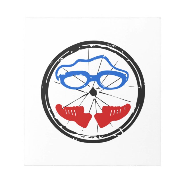 Bloco De Notas Logótipo do Triathlon Freak (Frente)