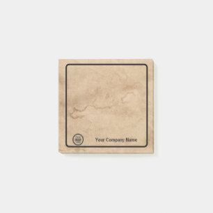 Bloco De Notas Logotipo e informações da empresa   Antecedentes c