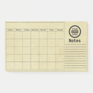 Bloco De Notas Logotipo e informações da empresa Fundo Amarelo