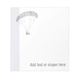 Bloco De Notas Logotipo e slogan do Paraglider