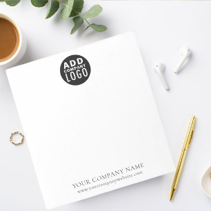Bloco De Notas Logotipo Empresarial Marca Personalizada