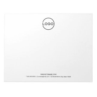 Bloco De Notas Logotipo Empresarial Personalizado com Texto Perso