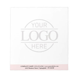Bloco De Notas Logotipo Empresarial Personalizado Fundo Desbotado