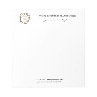 Bloco De Notas Logotipo Empresarial Personalizado Moderno e Elega