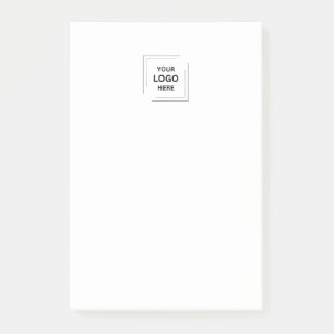 Bloco De Notas Logotipo Empresarial   Post-it Limpo Simples Profi